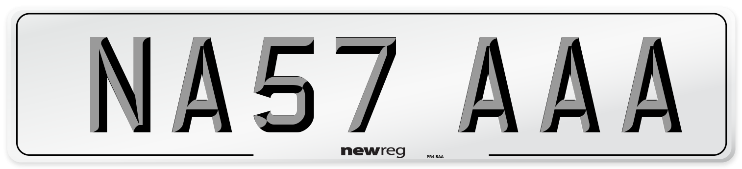 NA57 AAA Number Plate from New Reg